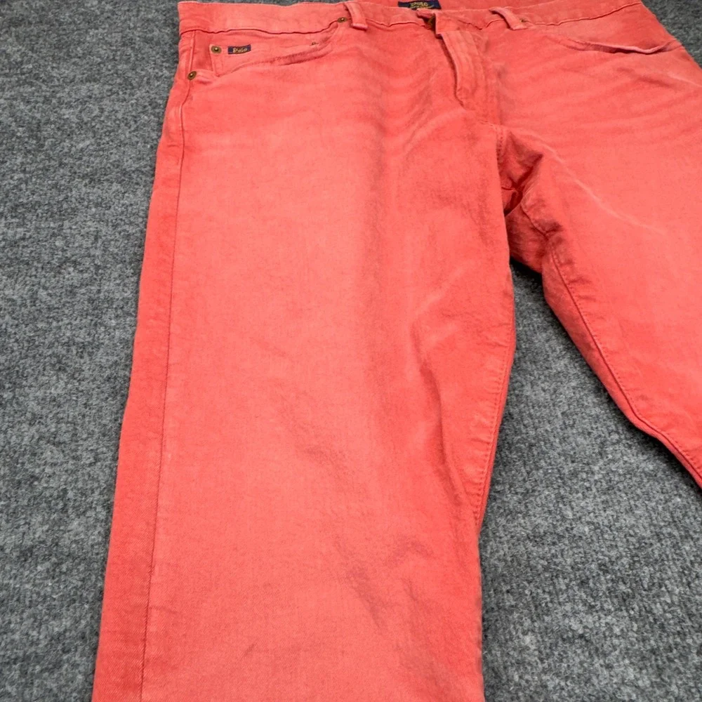 Polo Ralph Lauren Jeans Mens 36x30 Red Sullivan Slim Five Pocket Denim Nantucket